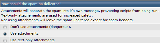 SpamAssassin - spam als bijlage versturen?